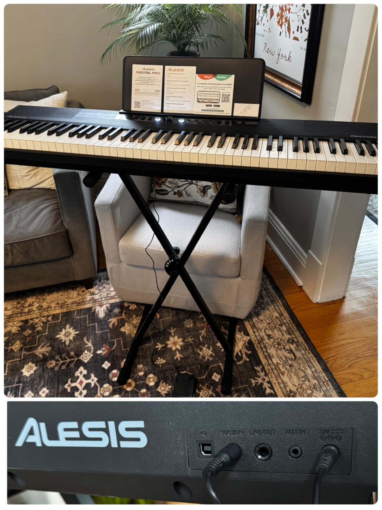 Alesis Recital Pro Digital Piano 88-Key Weighted with Hammer Action | For Beginners and Advancing Players, Realistic Piano Feel, Lesson Mode, 20W Speakers and Sustain Pedal, for Home Practice customer photo 1