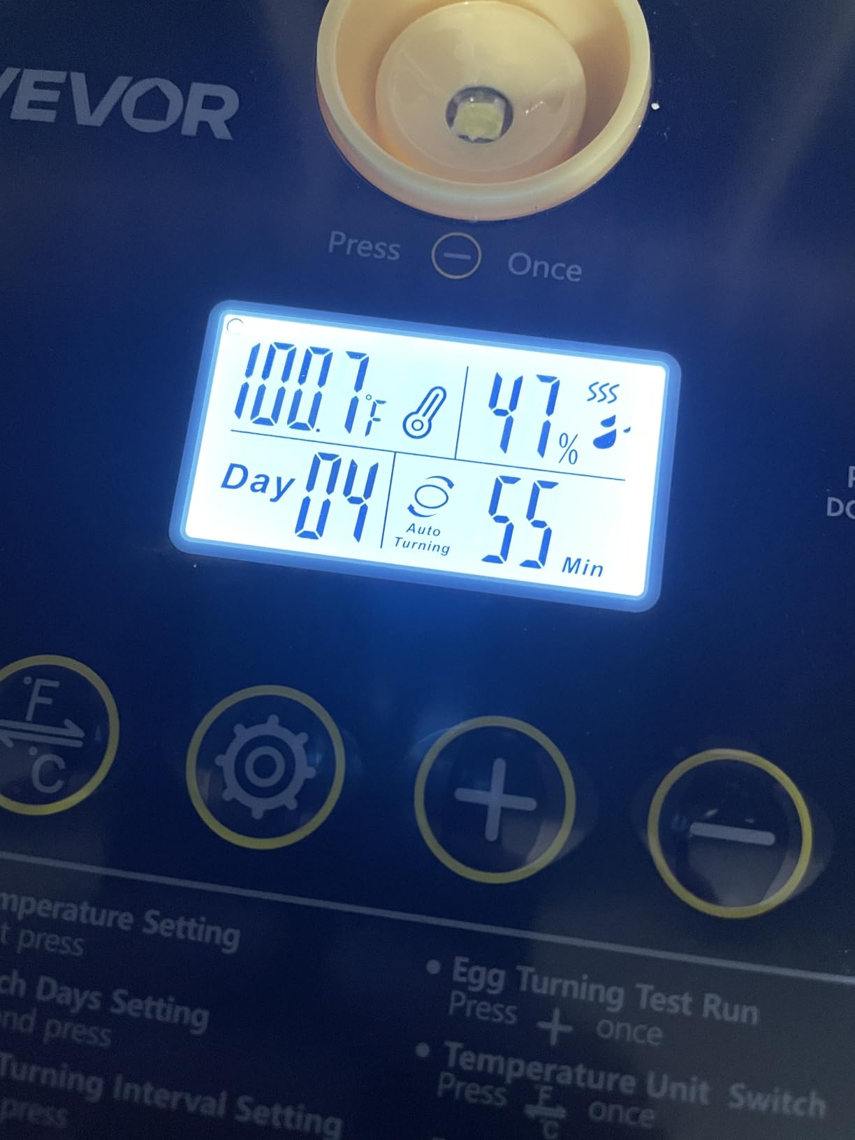VEVOR 24 Egg Incubator, Automatic Egg Turner with LED Candler, Temperature & Humidity Control, 360° View Clear Window, Auto Water Refill, Poultry Eggs Incubators for Hatching Chicks Ducks Goose Quail customer photo 1