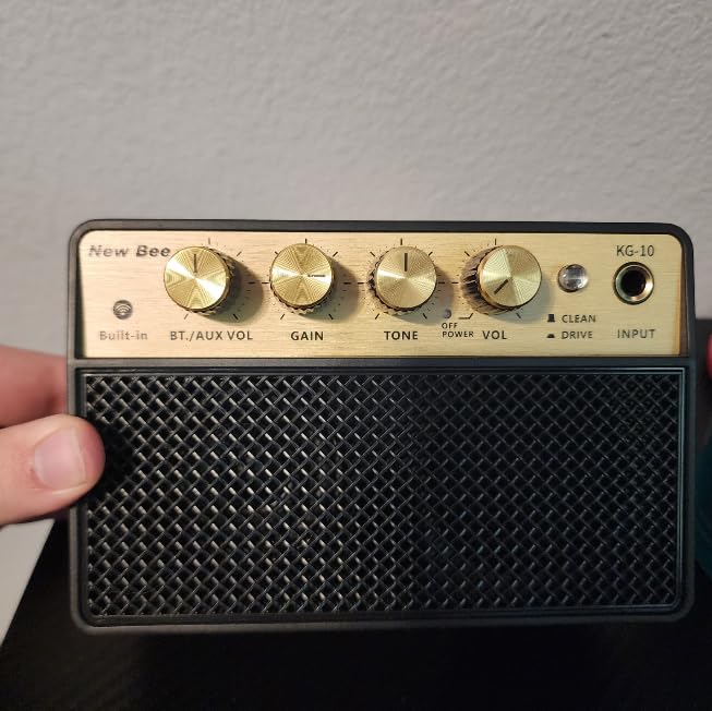 Guitar Amp with Clean Drive, 3.5mm /AUX 6H Work for Indoor Practice Travel, 10W Mini Guitar Amplifier USB-C Rechargeable Bluetooth Small Portable Amp customer photo 2