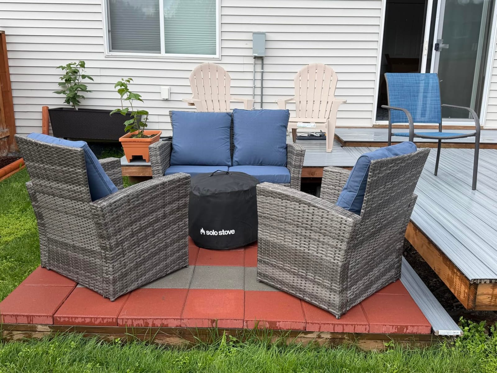 Wisteria Lane 4 Piece Outdoor Wicker Patio Furniture Set for All Weather customer photo 2