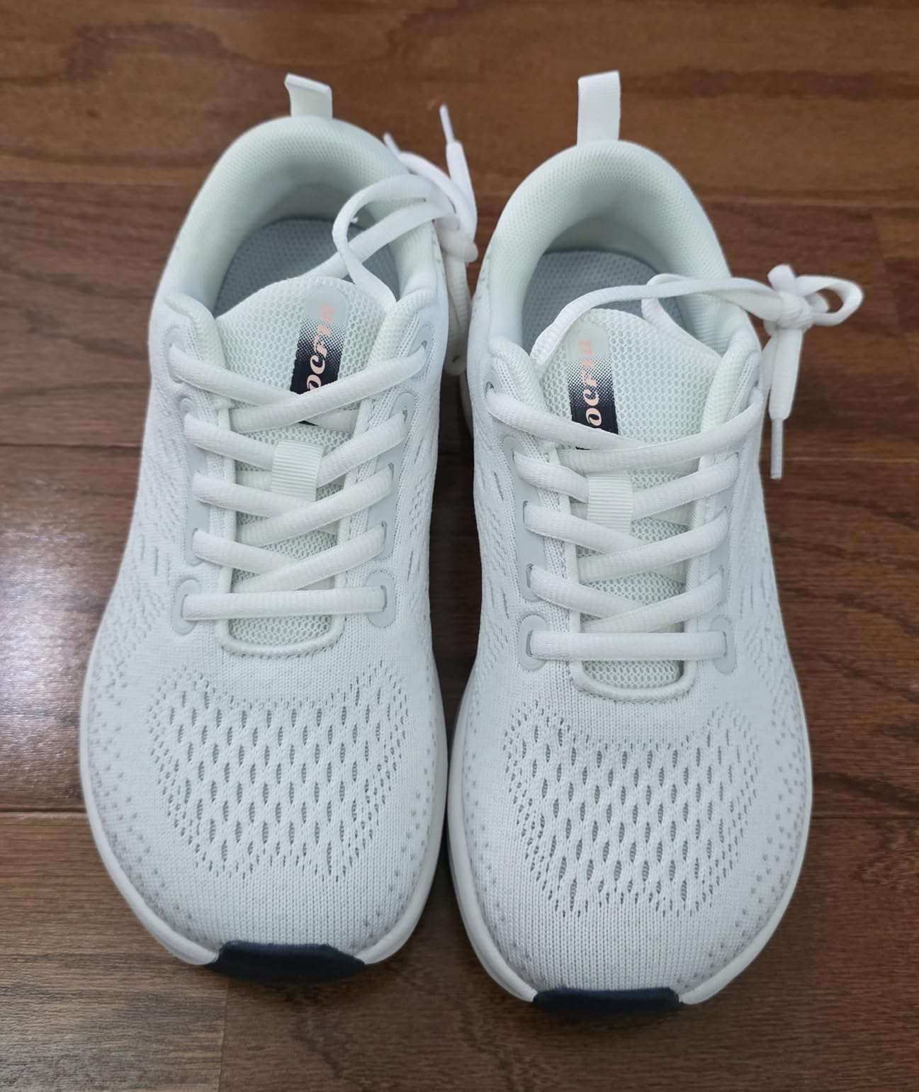 Womens Wide Toe Box Walking Shoes with Cushioned Arch Support Lace-Up Running Sneakers customer photo 2