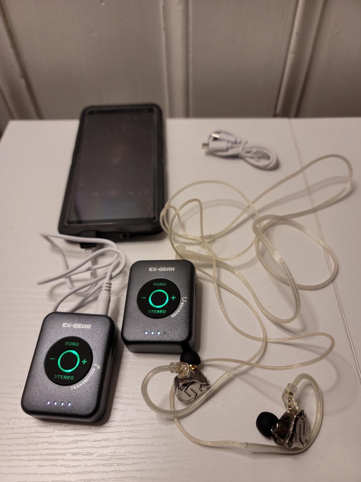 5.8GHz Wireless in Ear Monitor System, Stereo IEM System for Stage | 48kHz/24-Bit Lossless Audio, Ultra-Low Latency, Rechargeable TX/RX, One-to-Many Auto Pairing for Studio, Church, Small Gigs customer photo 2