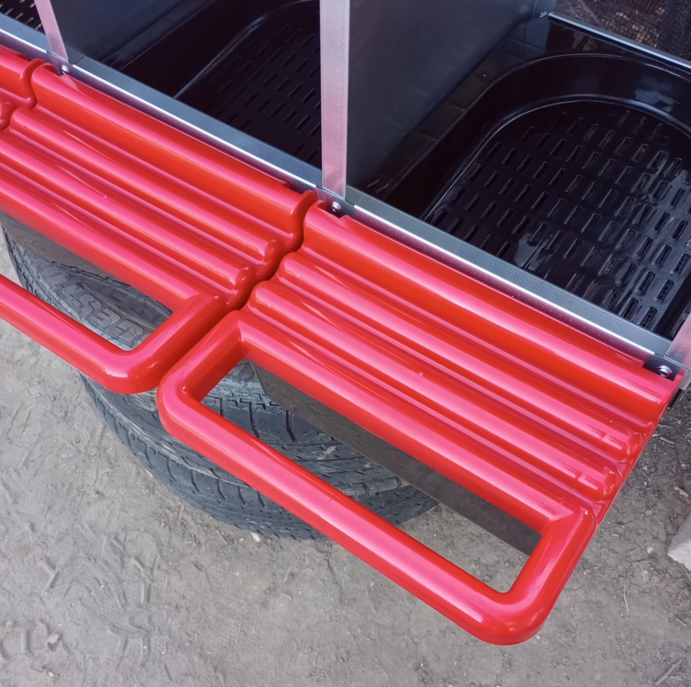 Chicken Nesting Boxes, Roll Away Nest Box for Egg Collector, 4 Holes Orange customer photo 1