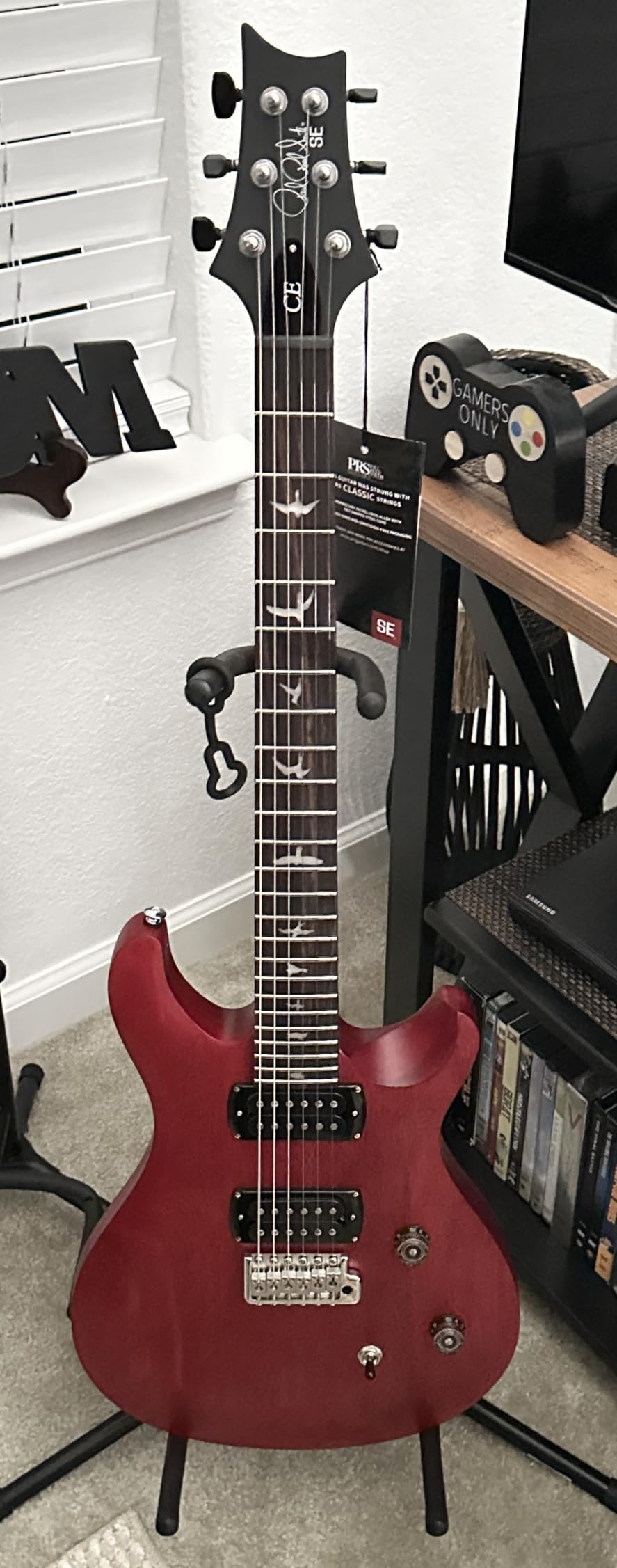 PRS SE CE24 Standard Satin Electric Guitar, Ice Blue Metallic with Gigbag customer photo 2