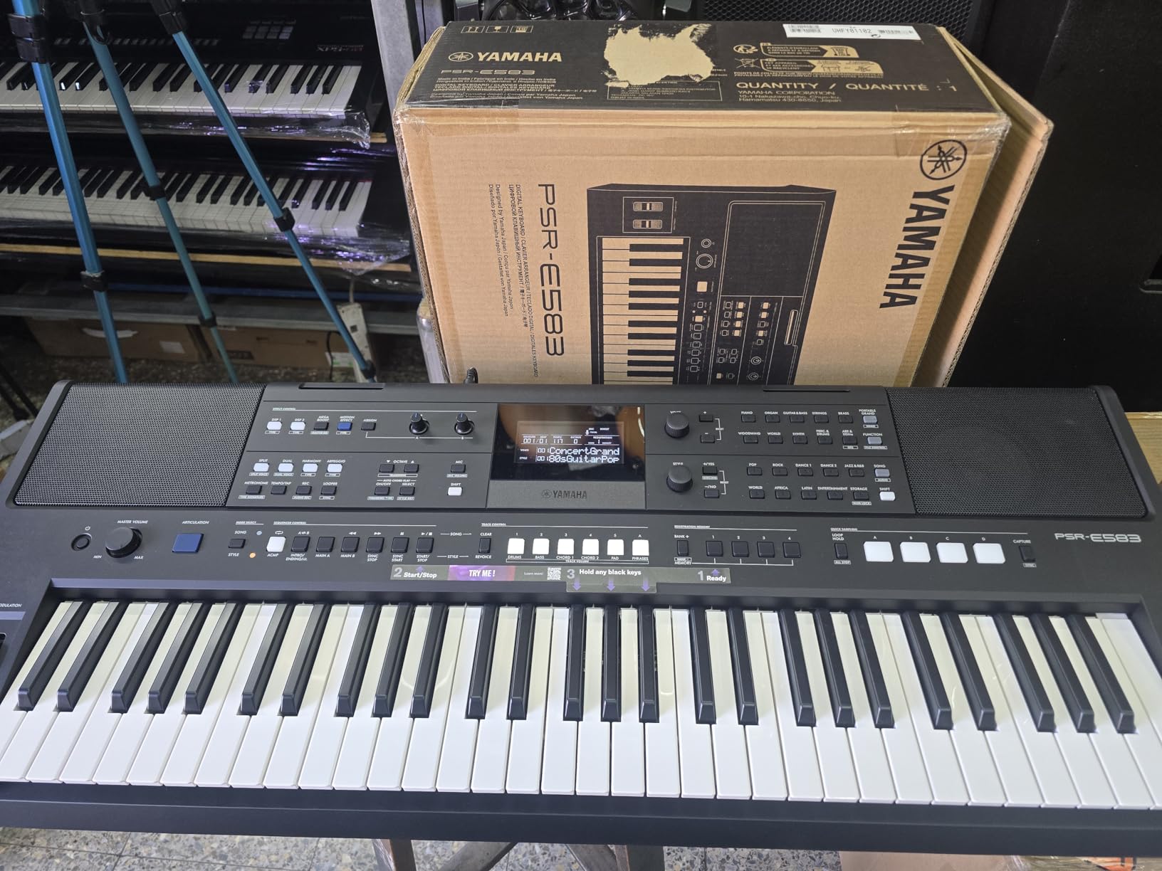Yamaha PSR-E483, 61-Key Touch-Sensitive Portable Keyboard with Sound, Music Rest and Power Adapter customer photo 2