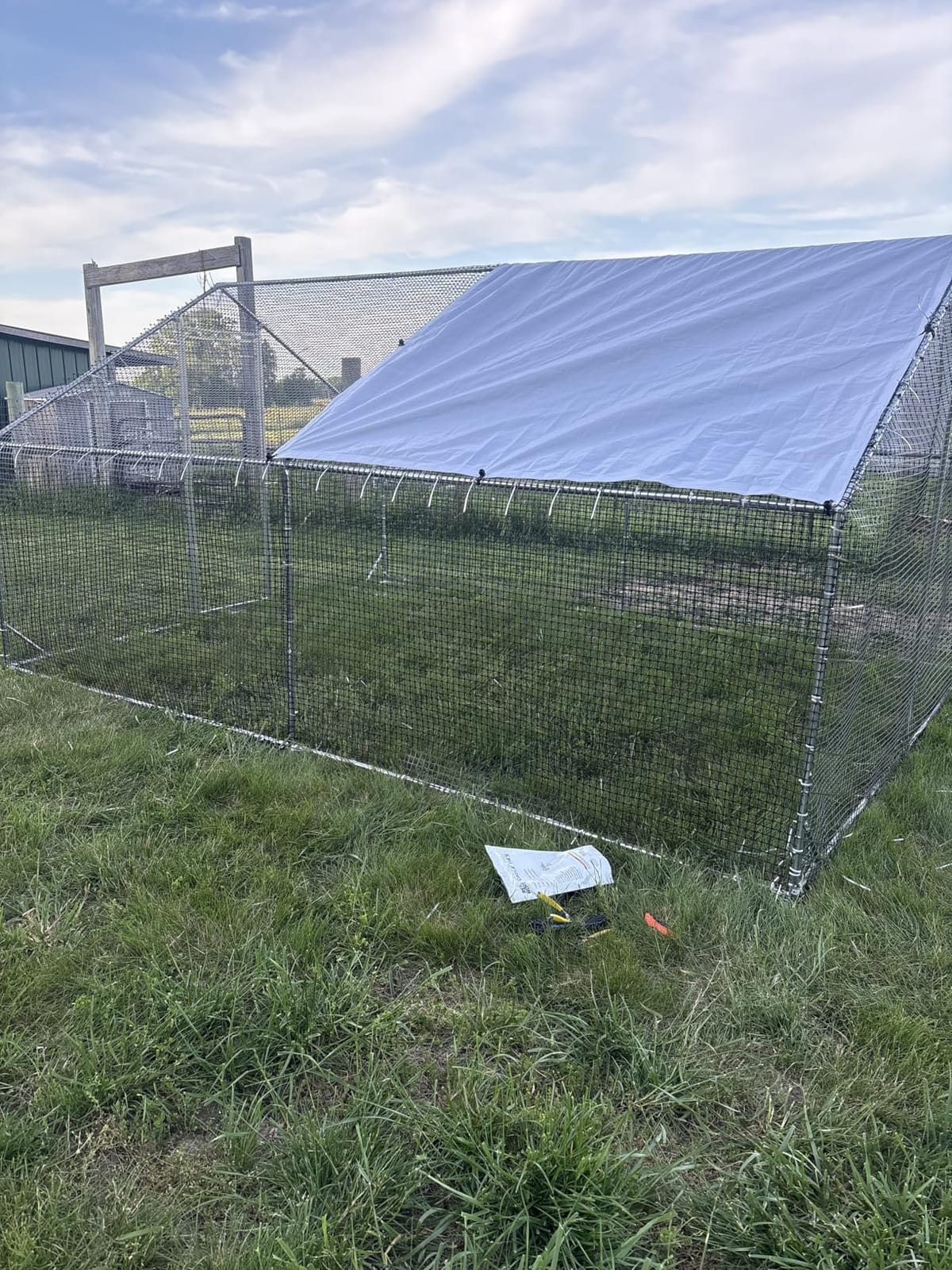 CAMMOO Walk in Chicken Coop, 19.7x9.8x6.6ft Chicken Run for Yard with Cover customer photo 1