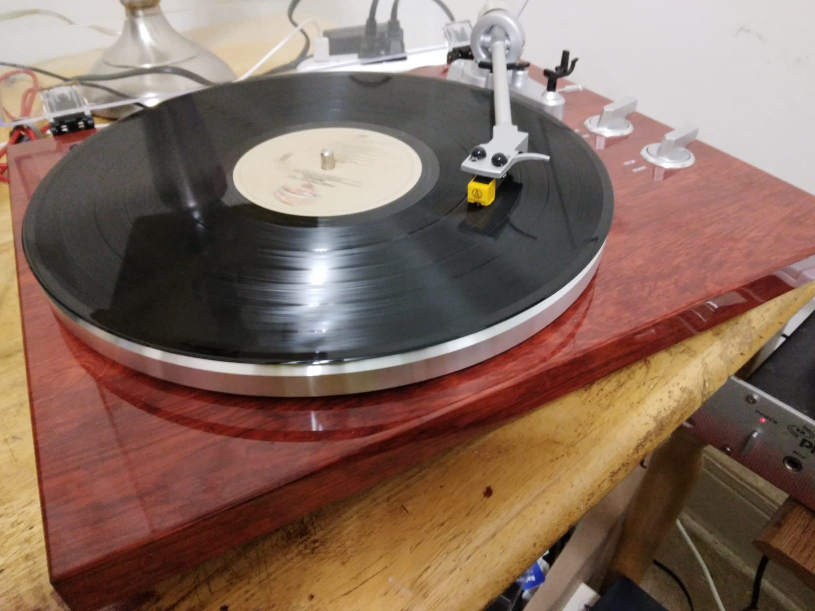 Retrolife Vinyl Record Player Turntable with BT Wireless Output, Dark Blue | Audio Phono AT-3600L MM Cartridge, Adjust Counterweight, Belt-Drive, 2 Speed, Wireless Out, RCA Line, USB to PC Digital Recording customer photo 2