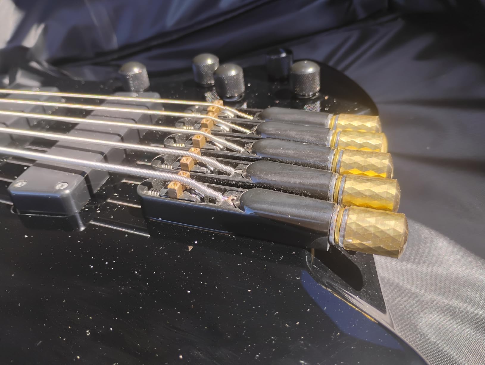 TARIO Headless 5 String Bass Guitar Multiscale Fanned Frets, Okoume Body, Roasted Maple Neck, Rosewood Fingerboard, Electric Bass Guitar customer photo 1