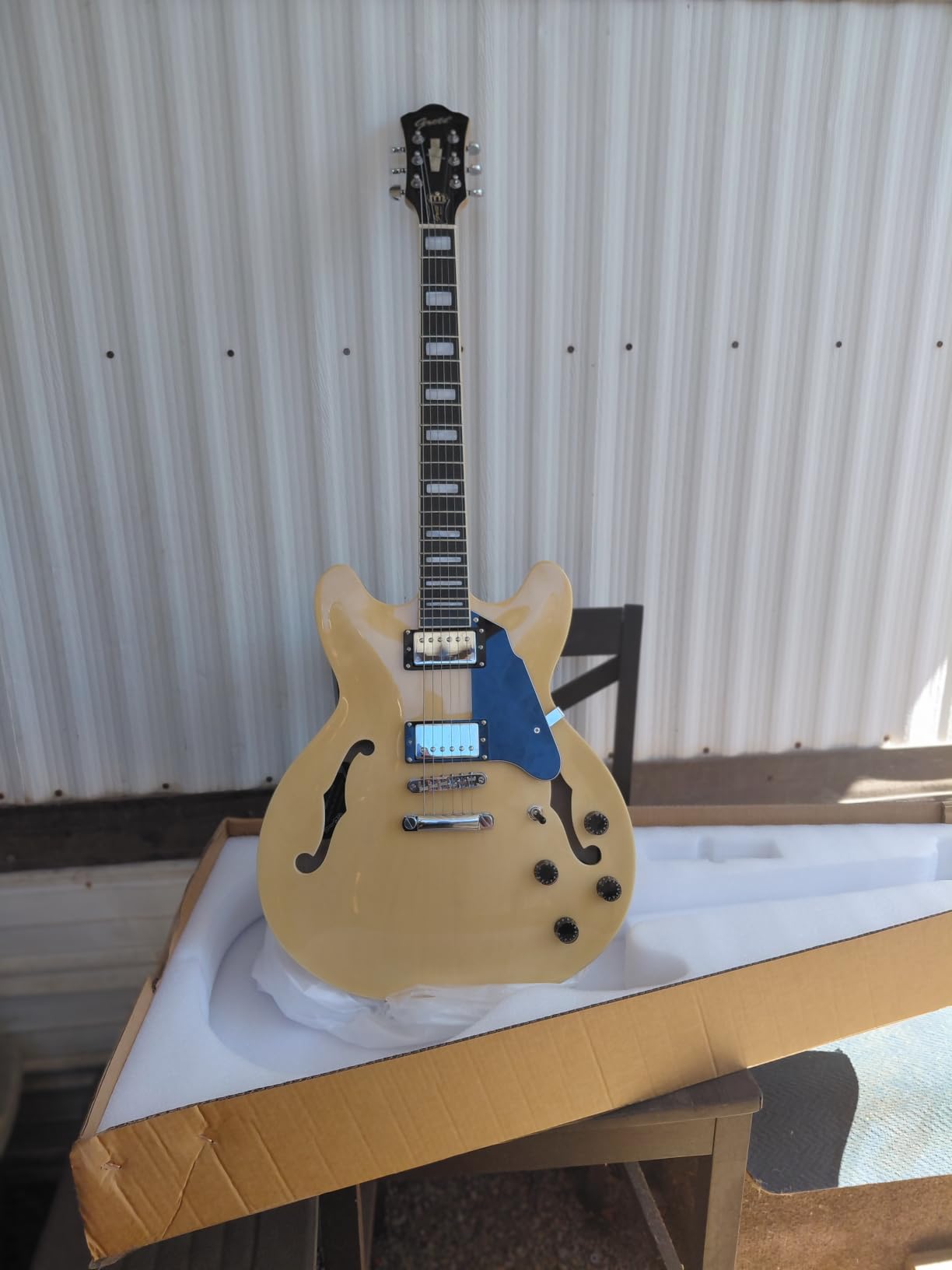 Grote Full Scale Electric Guitar Semi-Hollow Body Guitar Stainless Steel Frets (66 Route) customer photo 2