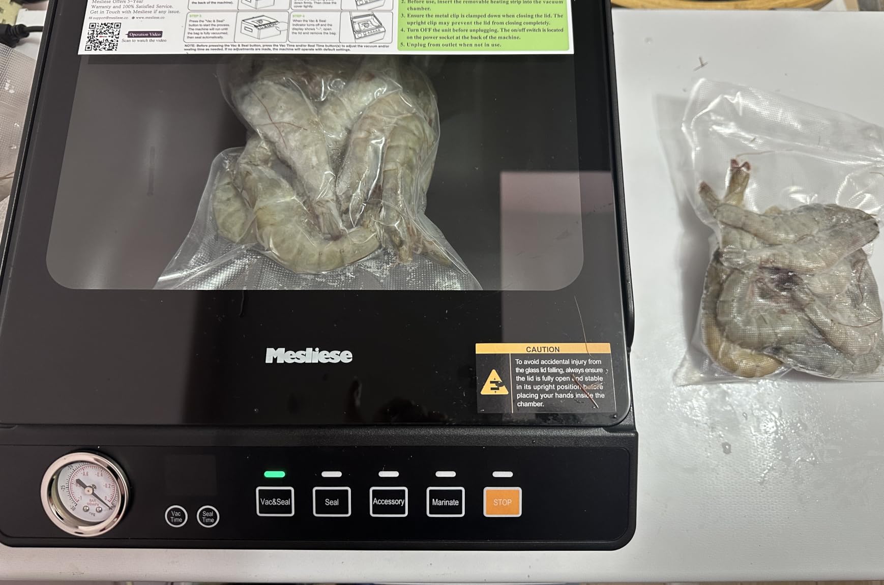 Mesliese 100kPa Chamber Vacuum Sealer for Dry Wet Soupy Foods & Sous Vide, 6L Food Sealer with 11.3