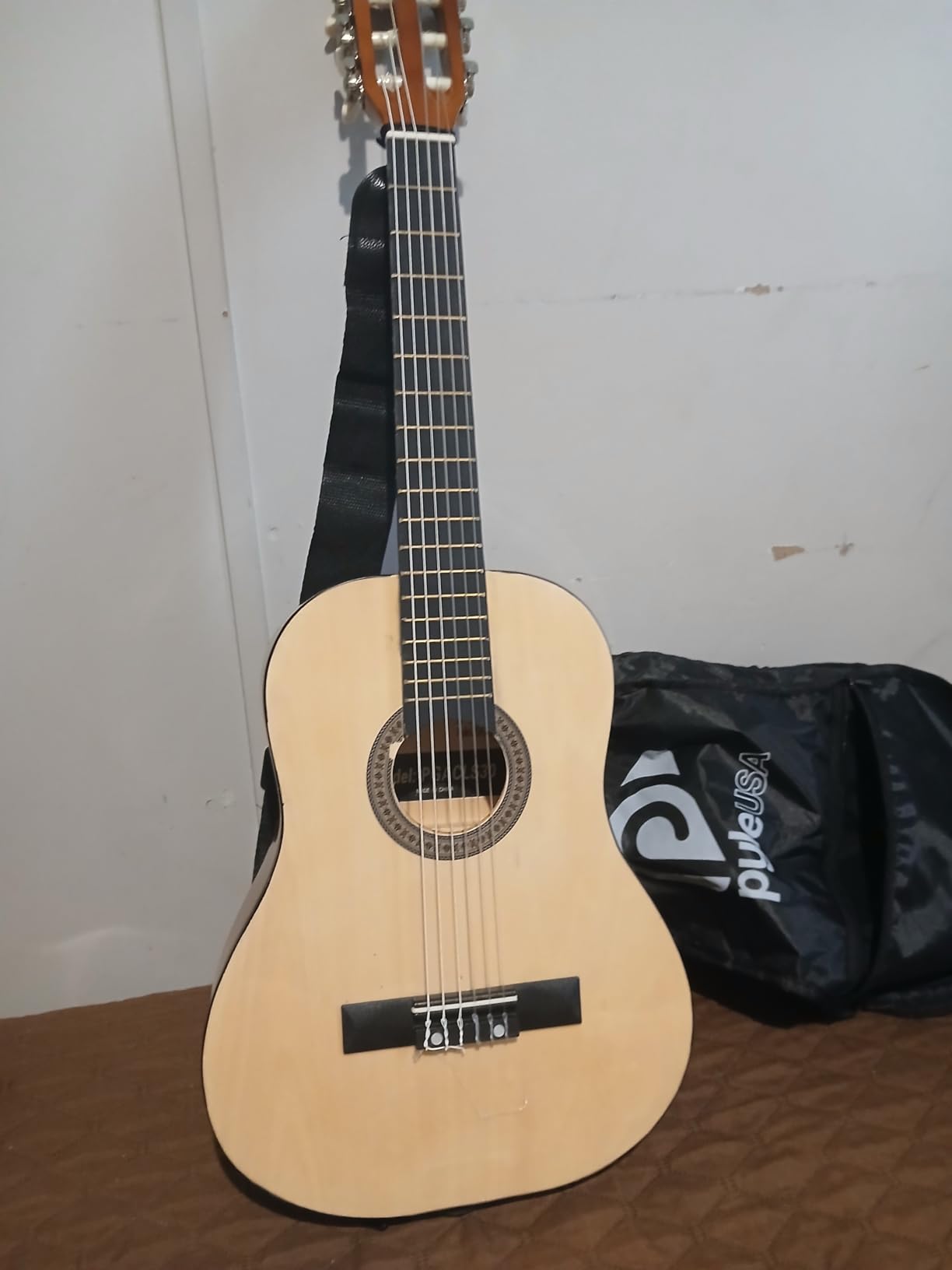 Pyle 30-Inch Beginner Acoustic Guitar Kit, 1/4 Size Junior Classical Nylon String Guitar for Kids and Adults, Includes Gig Bag, Strap, Spare Strings, Picks, Cleaning Cloth, Natural, Gloss customer photo 1