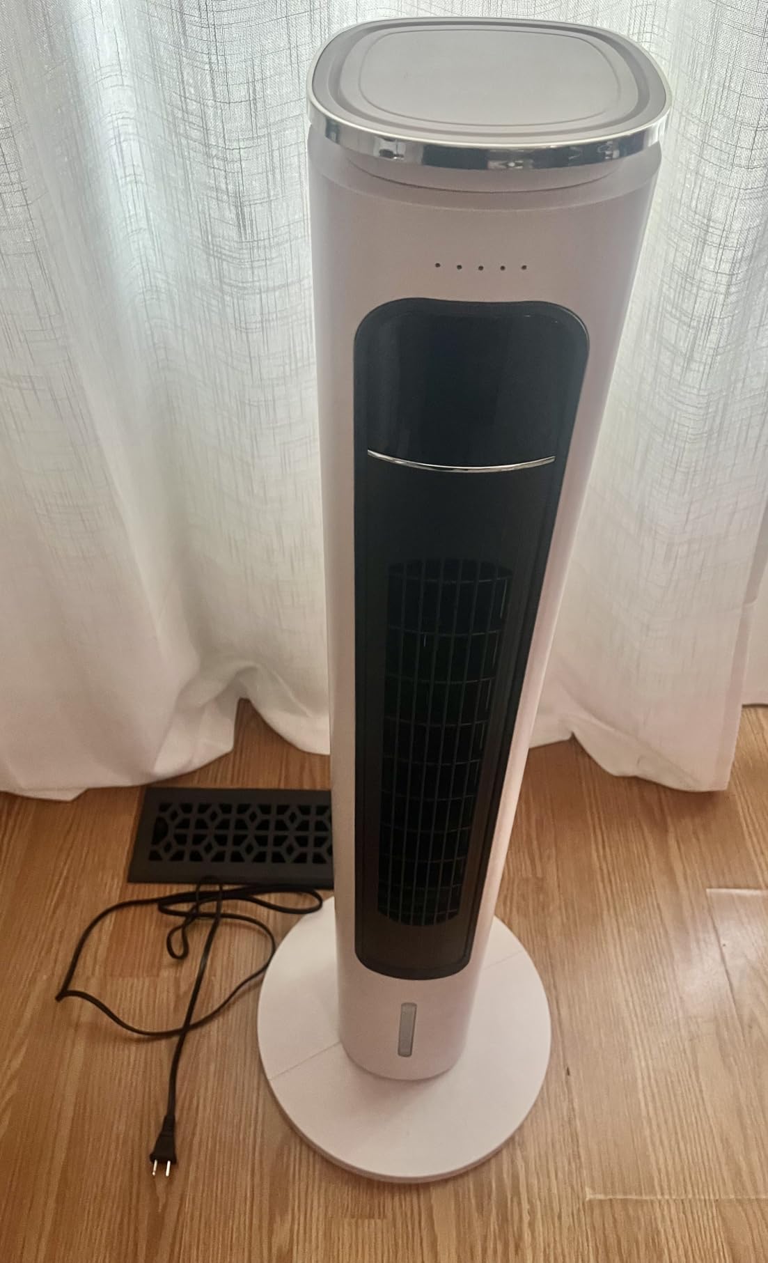 Windowless Portable Air Conditioners, 37.2’’ Evaporative Air Cooler w/Remote, Cooling Tower Fan, 2.5L Water Tank & Ice Packs, 12H Auto-off, 70° Oscillating, Ultra-Quiet Standing Fan For HomeOffice customer photo 2