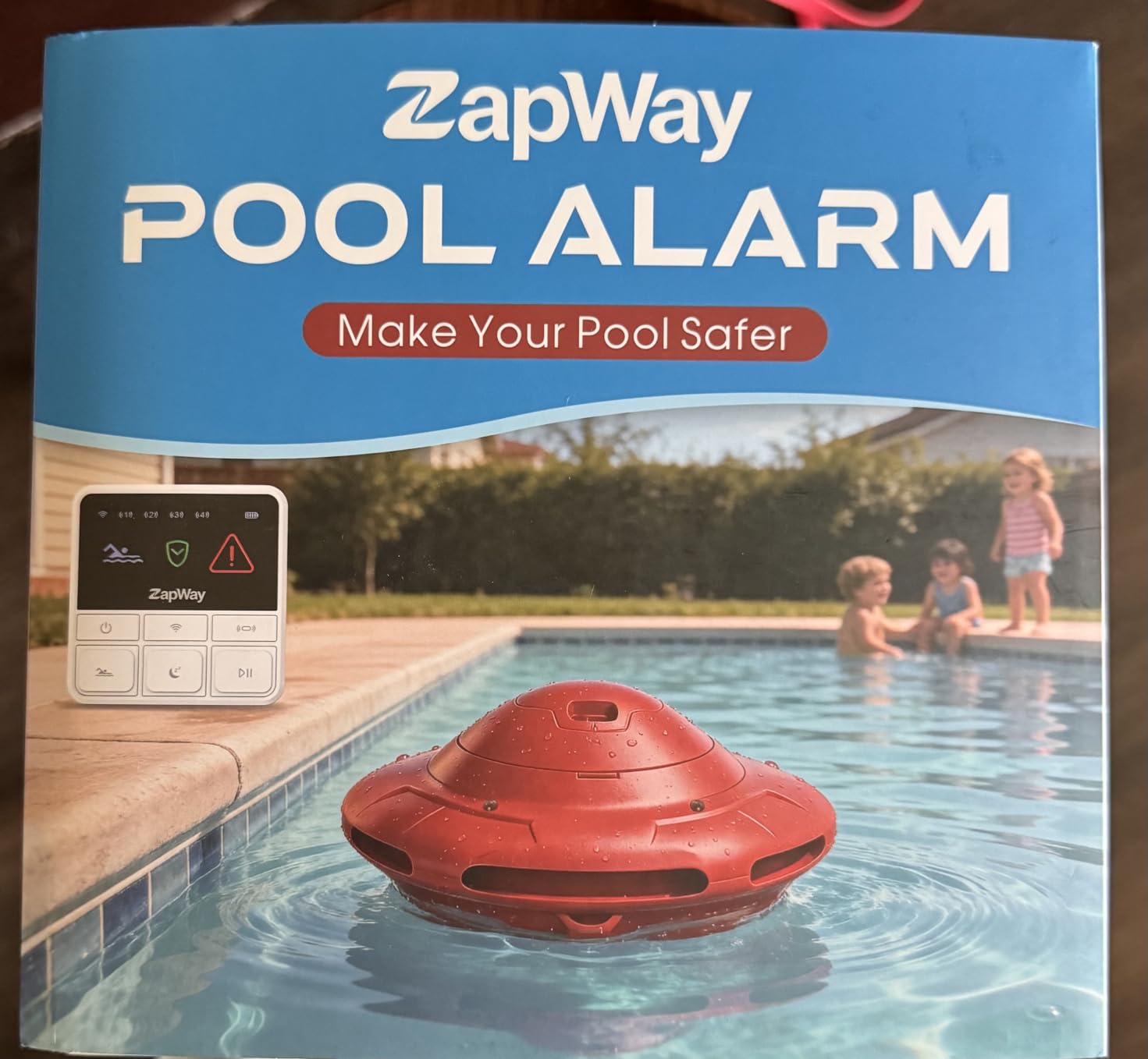 Pool Alarm with Indoor Receiver, 110dB Loud Floating Safety Pool Alarms with App Remote Control for Inground & Above Ground Pools, Blue customer photo 1