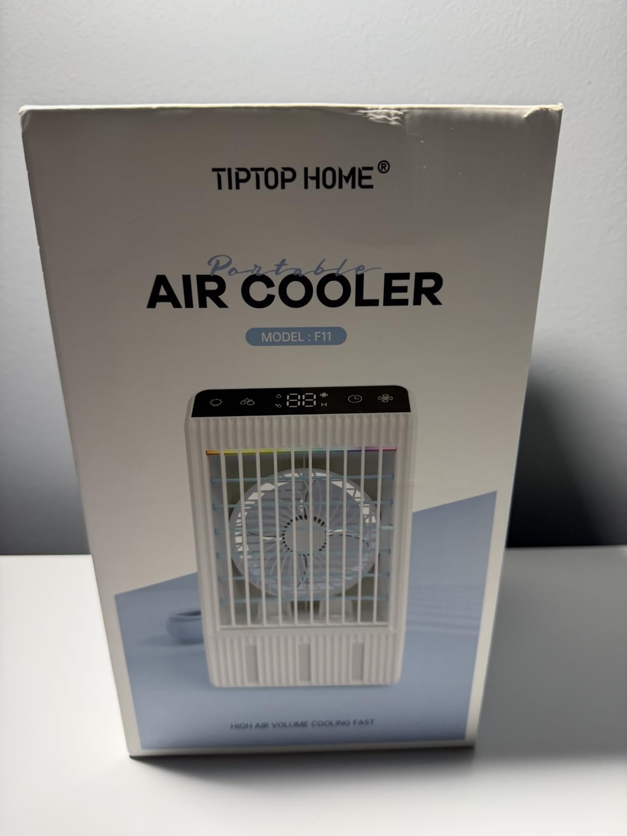 Portable Air Conditioner with LED Display, 1000ML Mini AC Air Conditioner 4-in-1 Air Cooler Humidifier with 7 Colors Light, Timer Personal Evaporative Air Cooler Cooling Fan for Bedroom Office Home customer photo 1