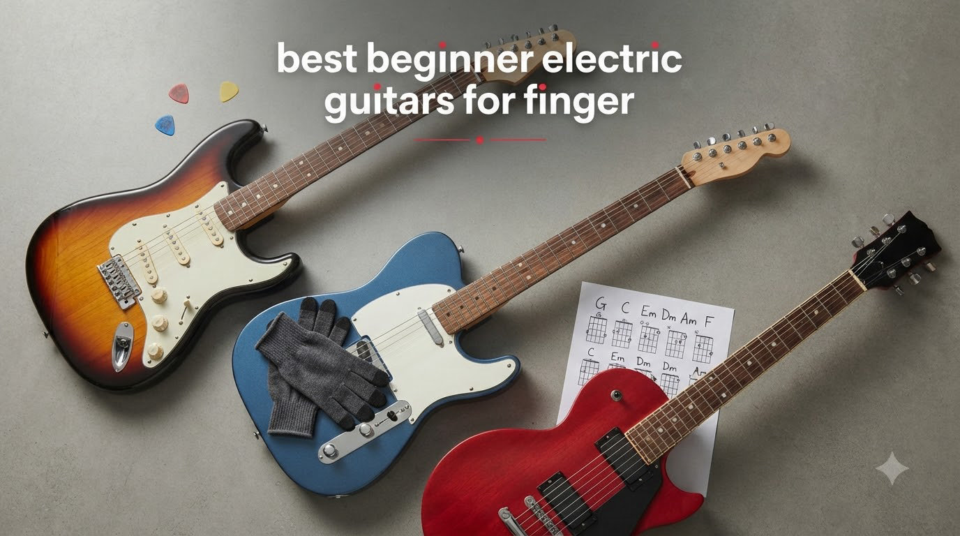 best beginner electric guitars for finger