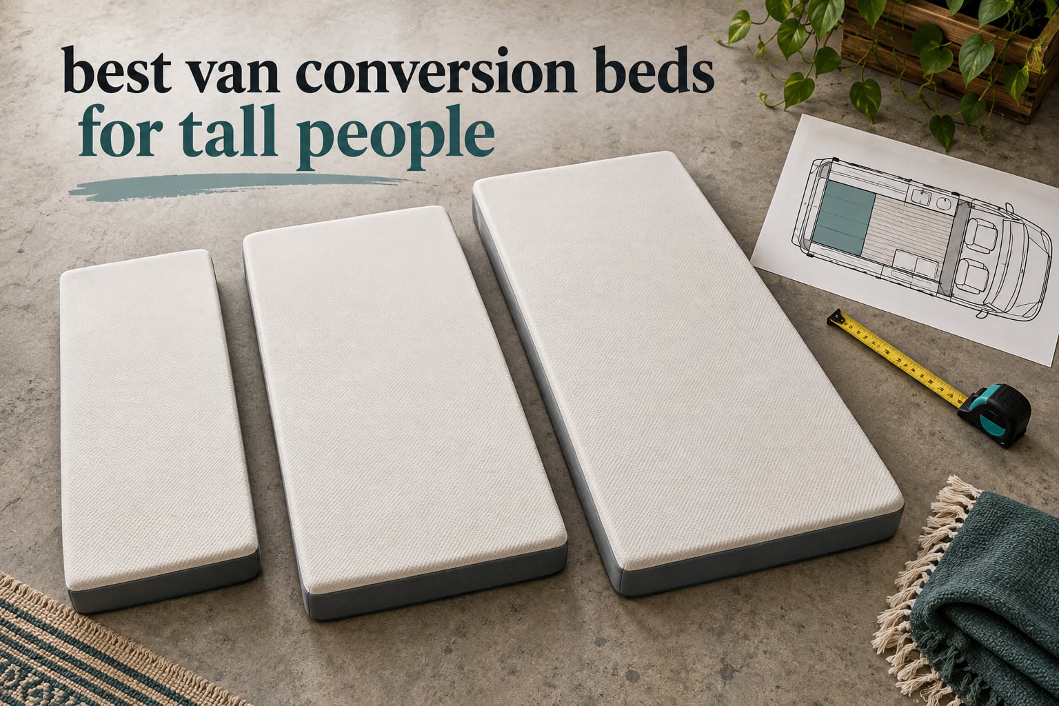 best van conversion beds for tall people