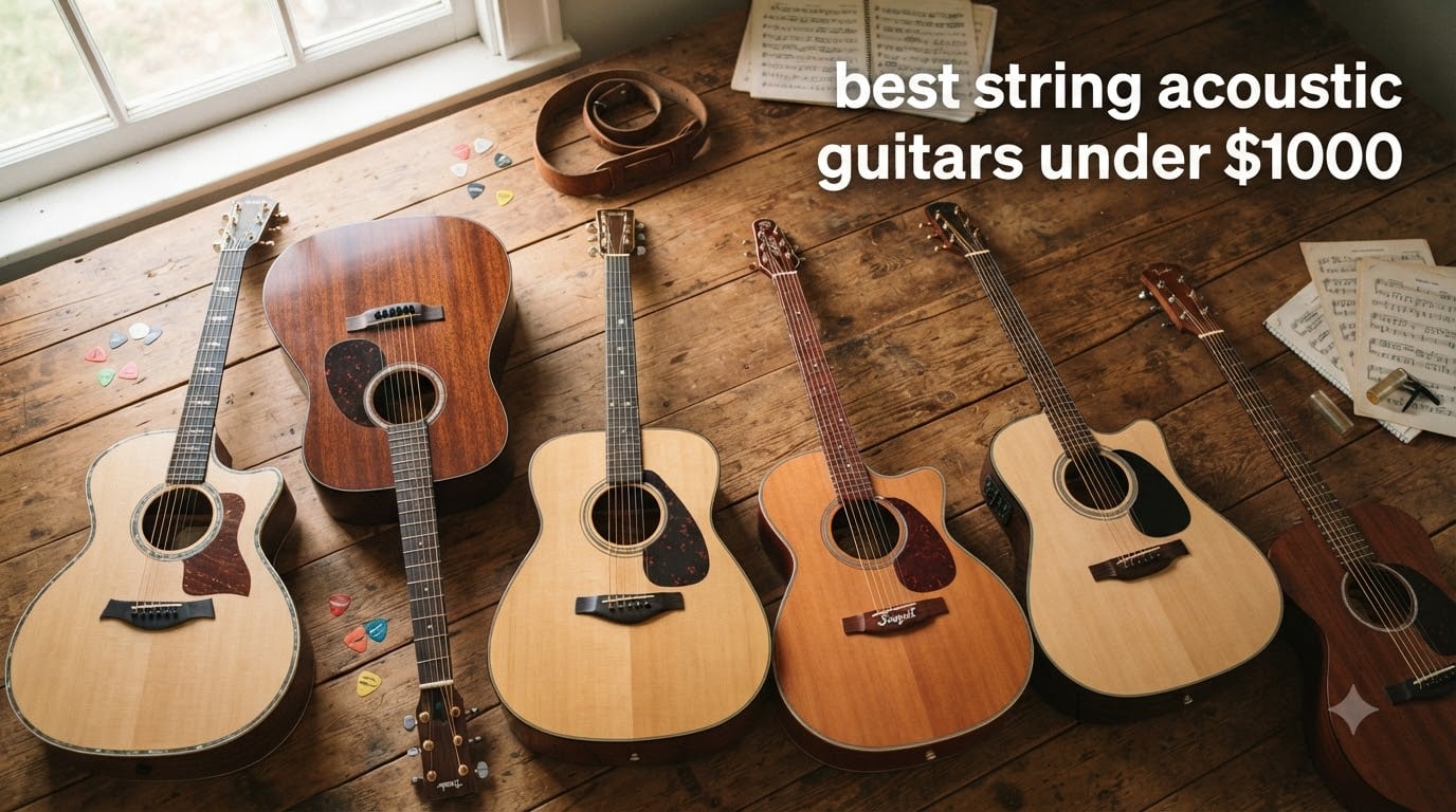 best string acoustic guitars under $1000