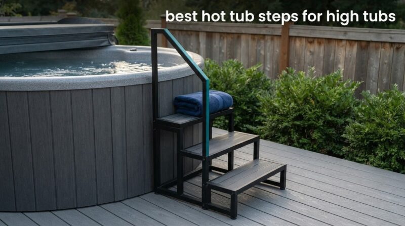 best hot tub steps for high tubs