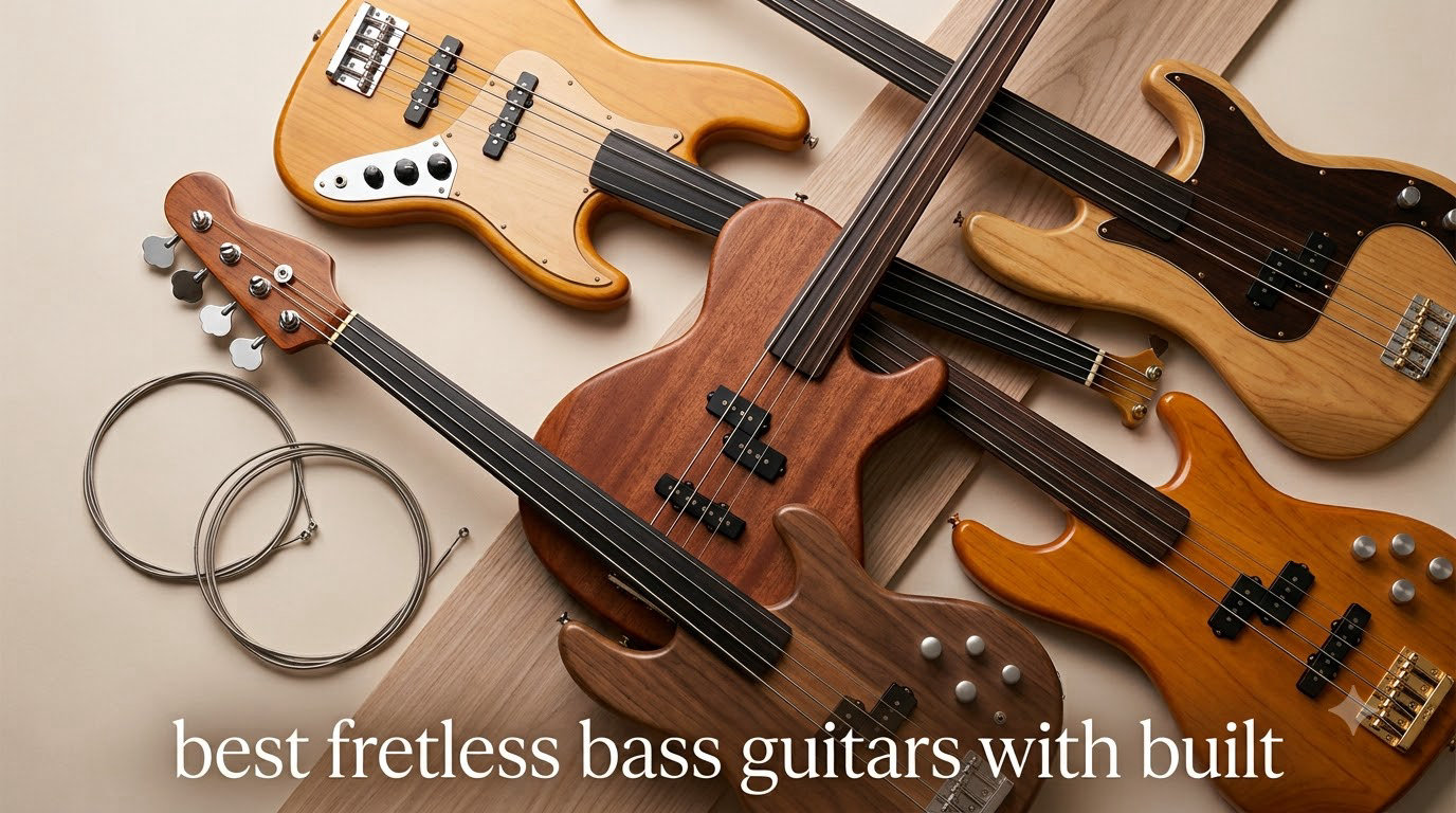 best fretless bass guitars with built