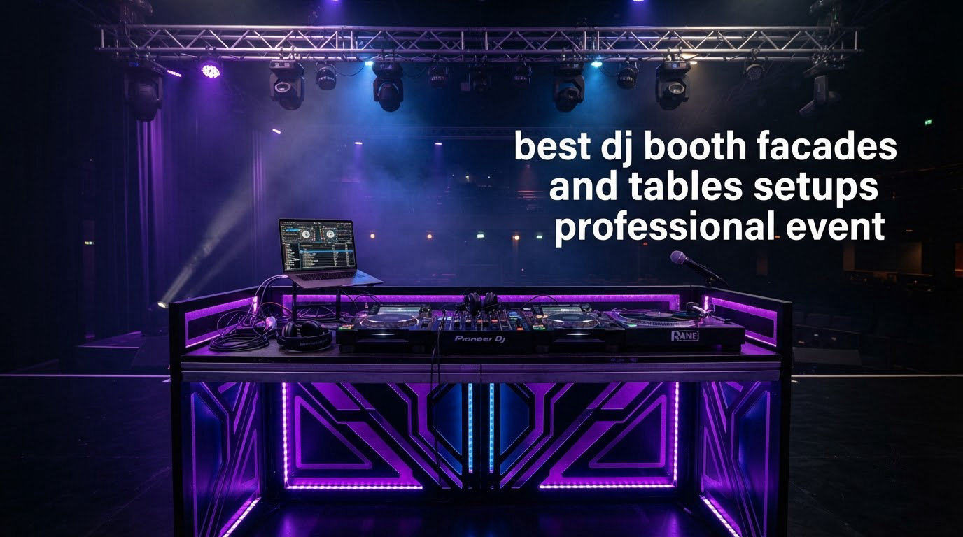 best dj booth facades and tables setups professional event