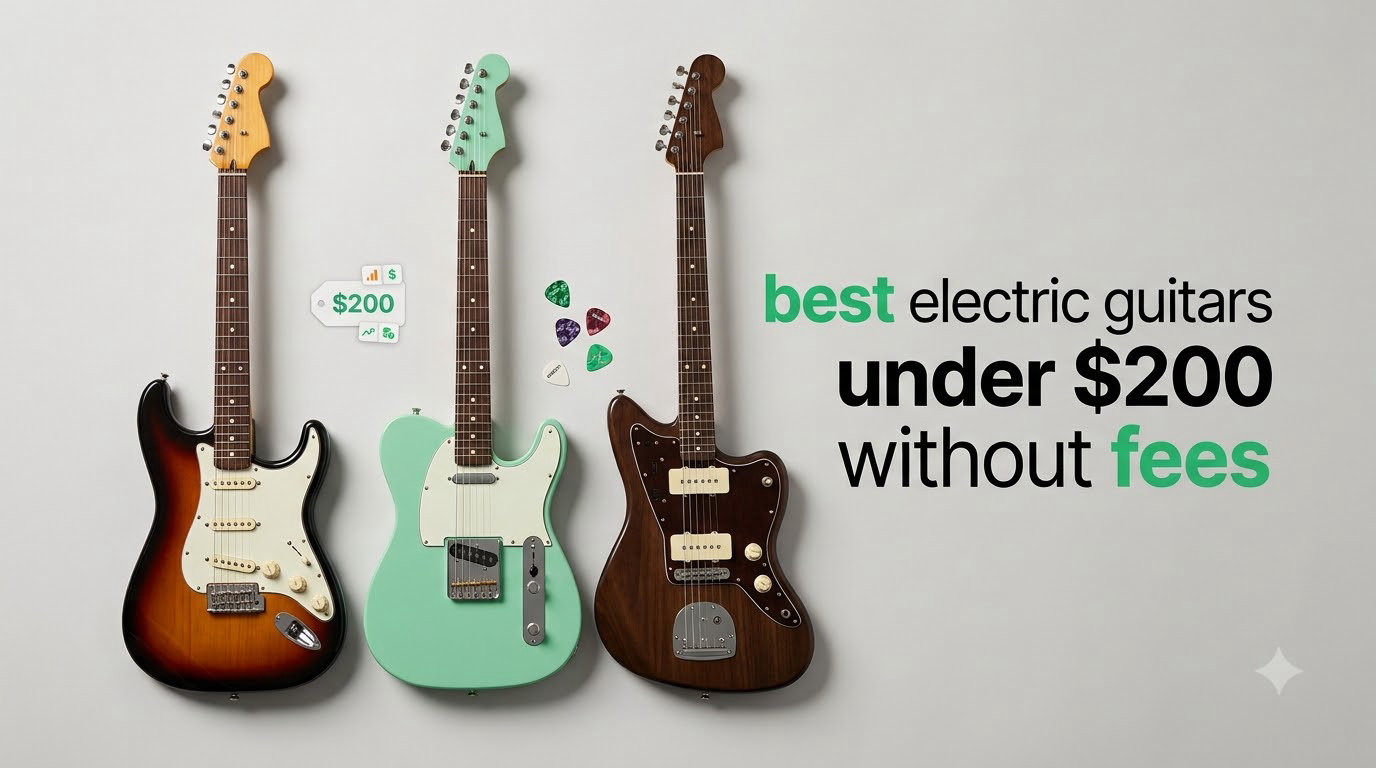 best electric guitars under $200 without fees