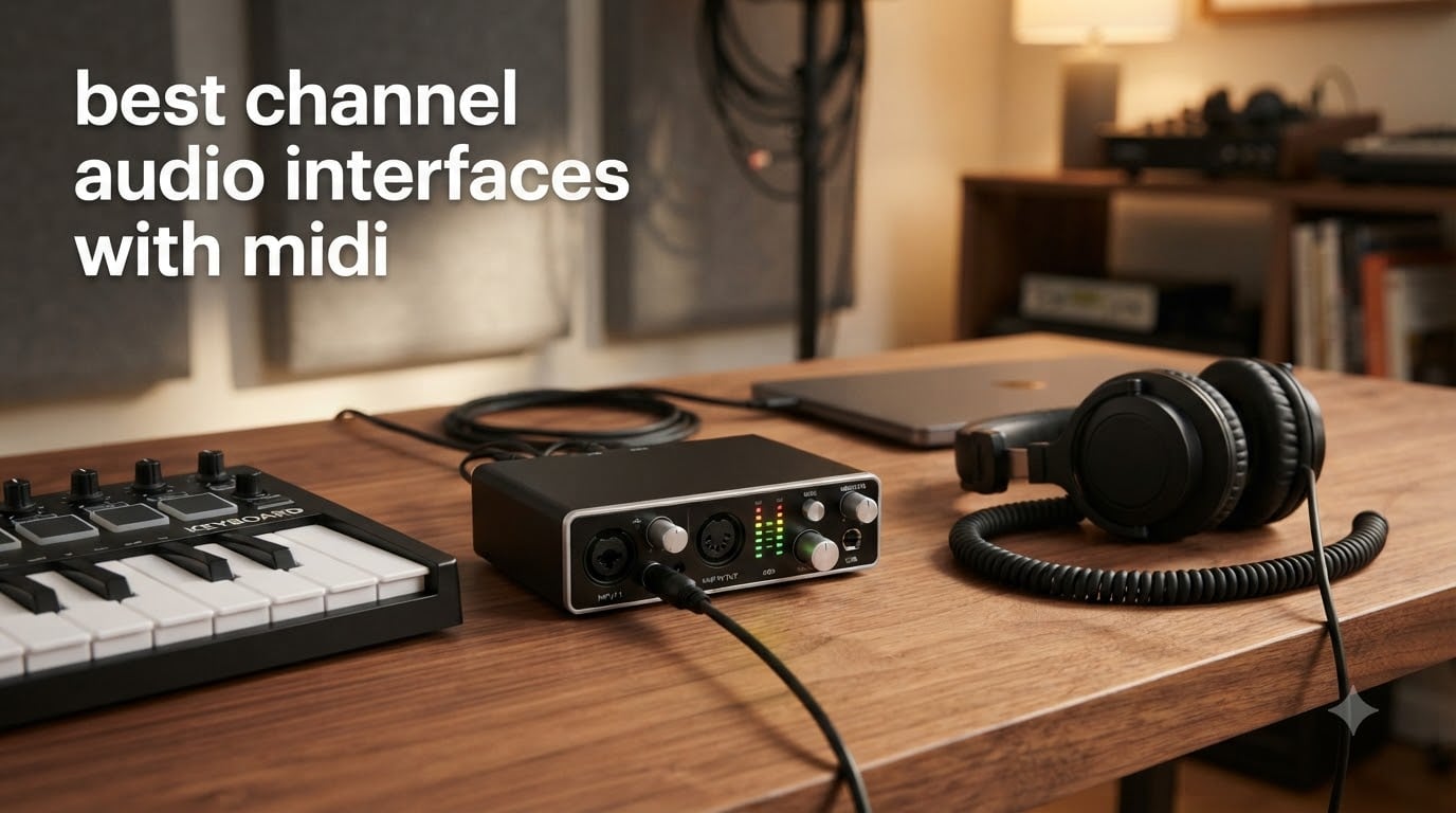 best 2 channel audio interfaces with midi