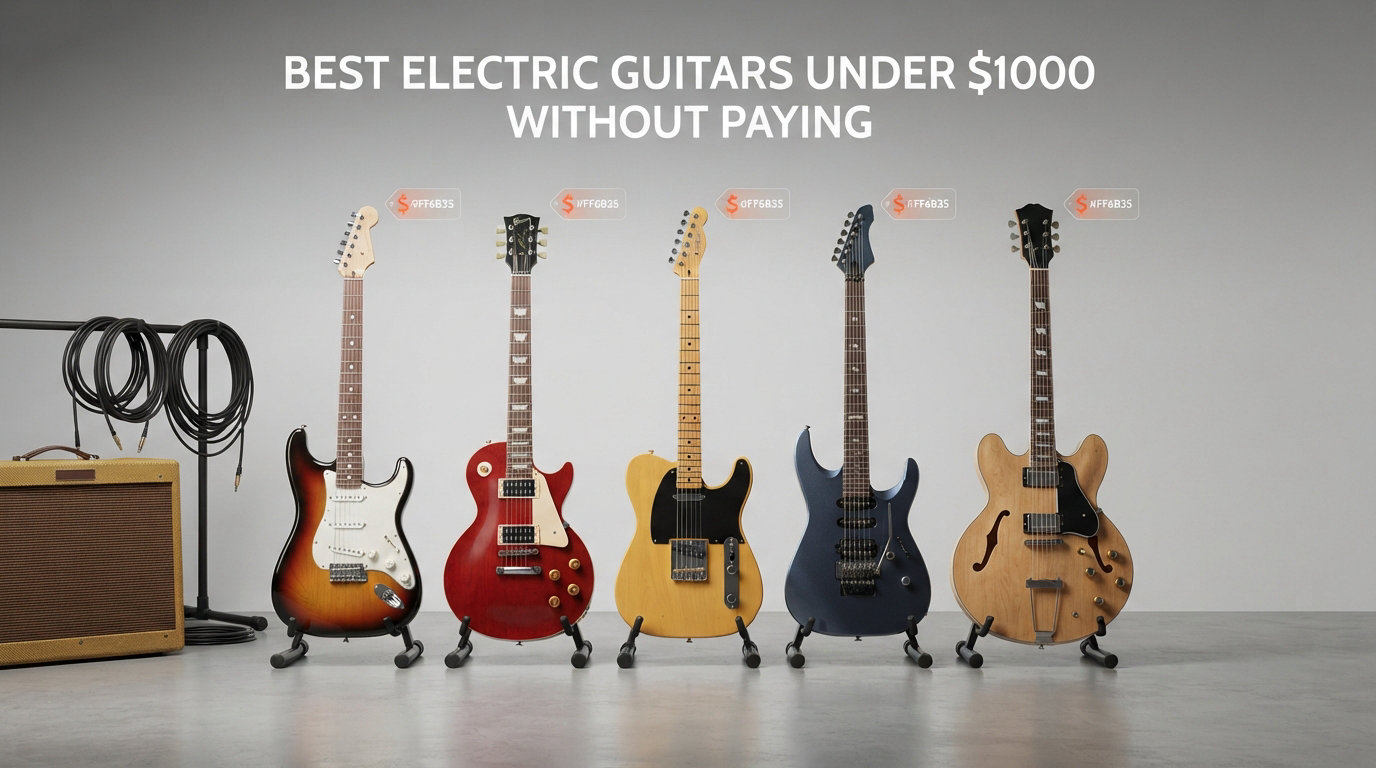 best electric guitars under $1000 without paying