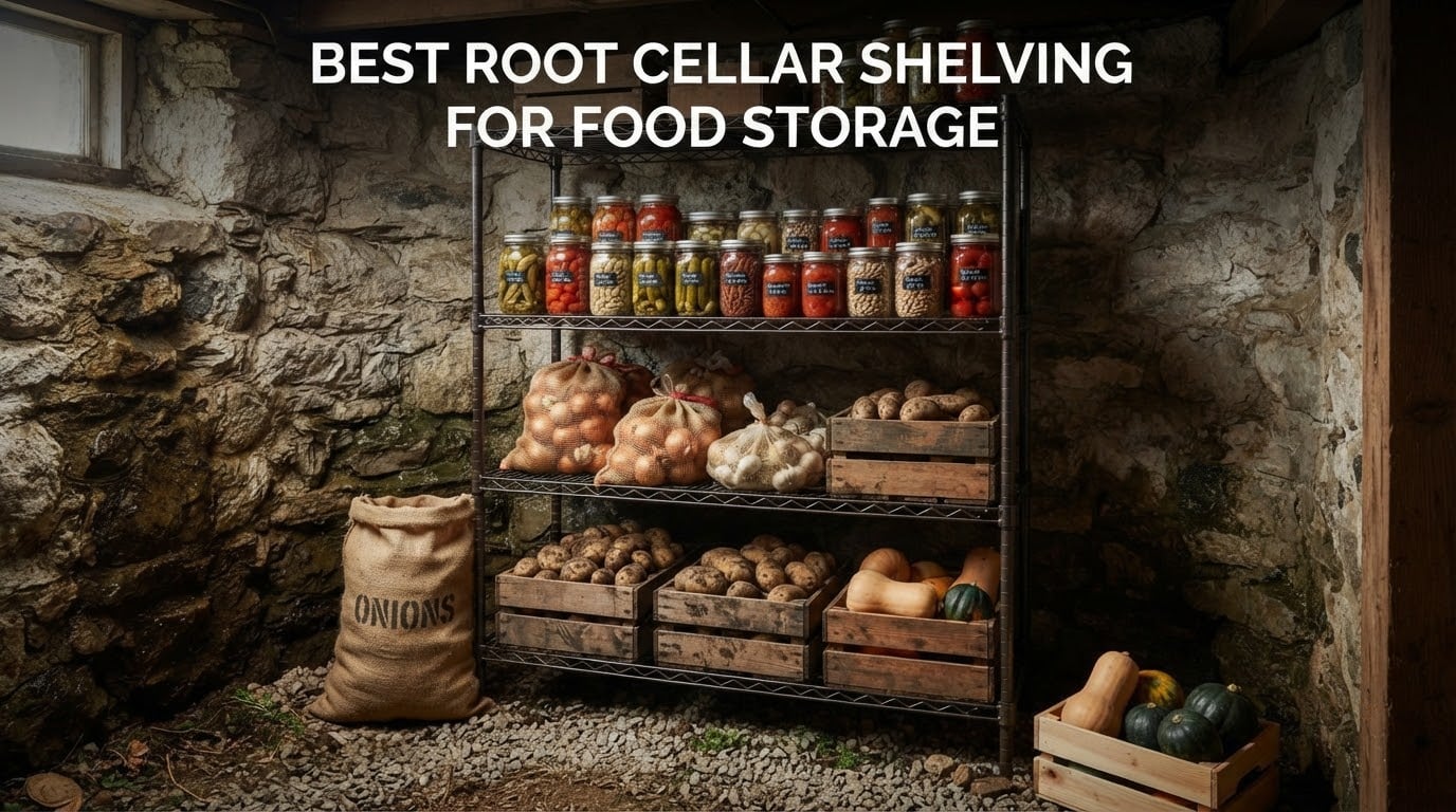 best root cellar shelving for food storage