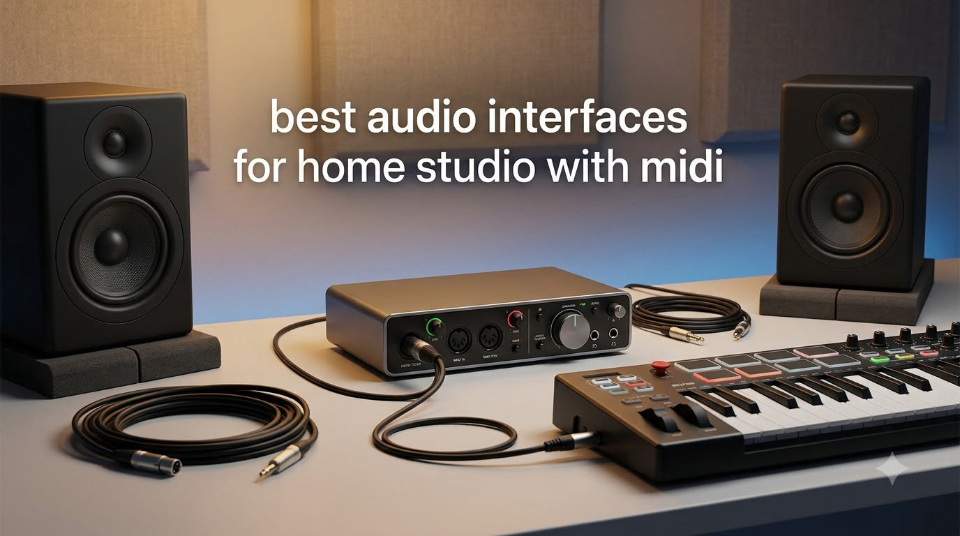 best audio interfaces for home studio with midi