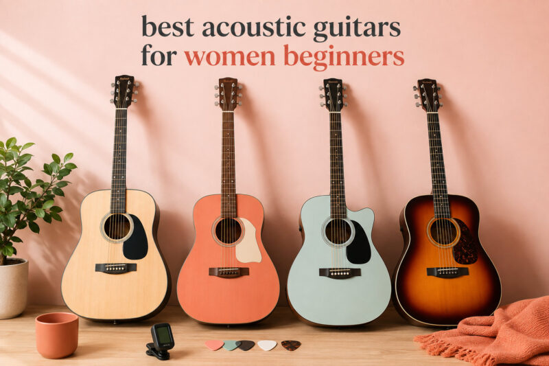 best acoustic guitars for women beginners