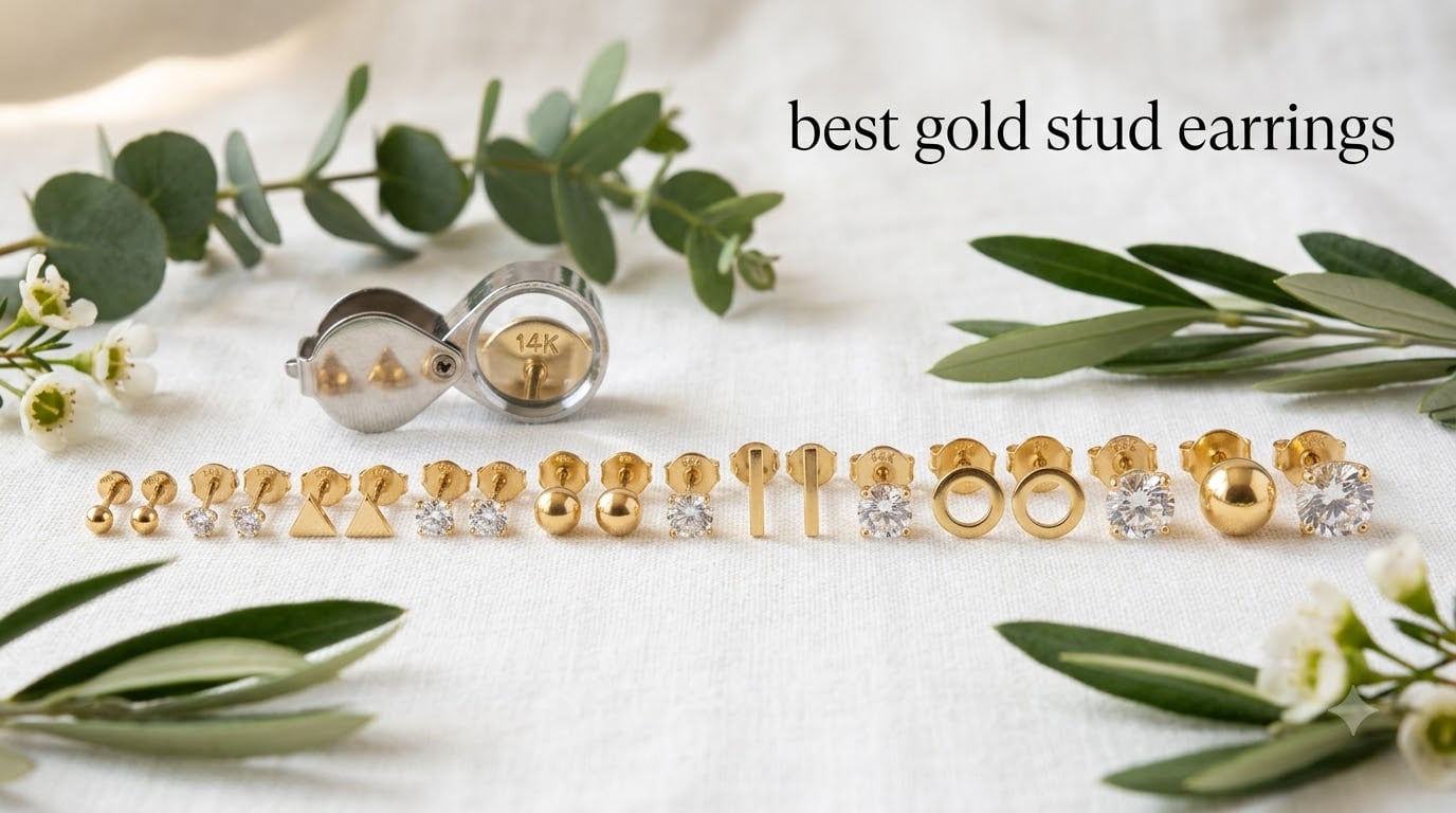 best gold stud earrings