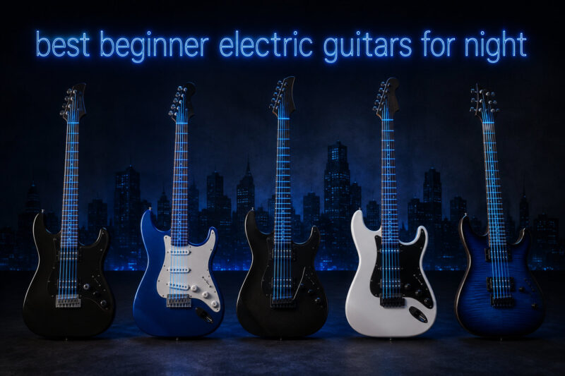 best beginner electric guitars for night