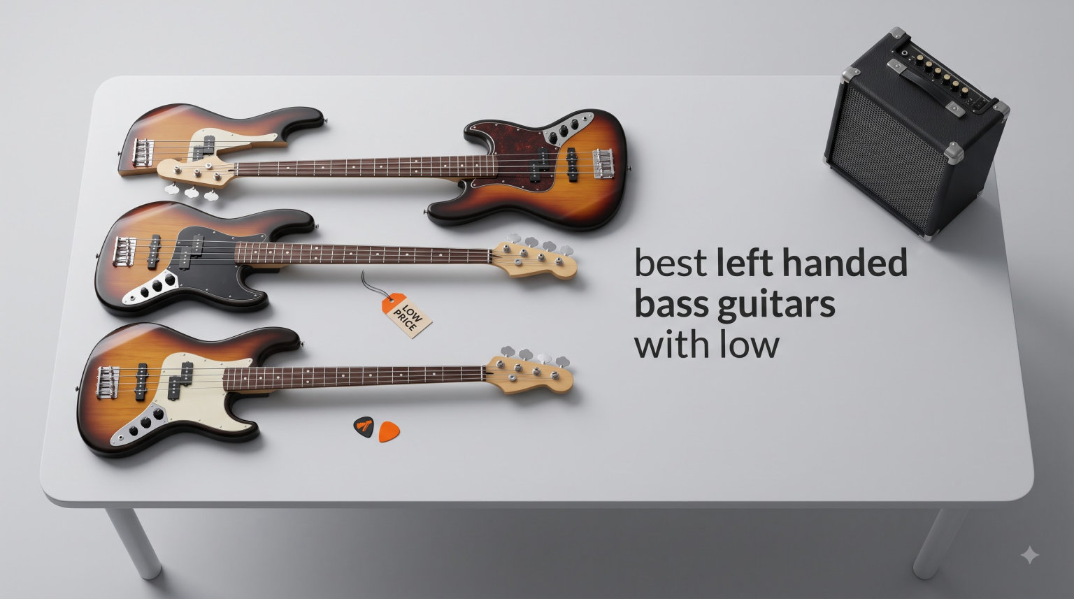 best left handed bass guitars with low