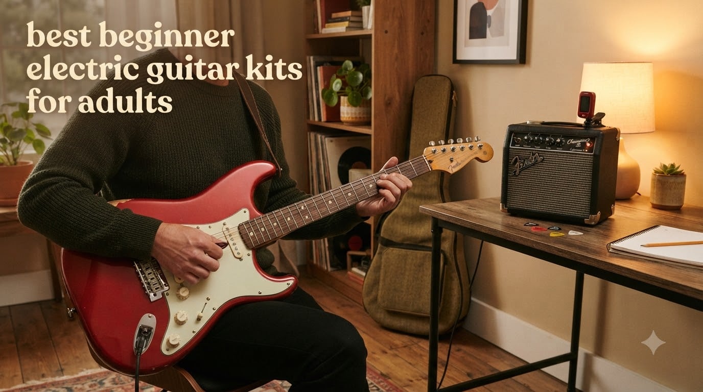 best beginner electric guitar kits for adults