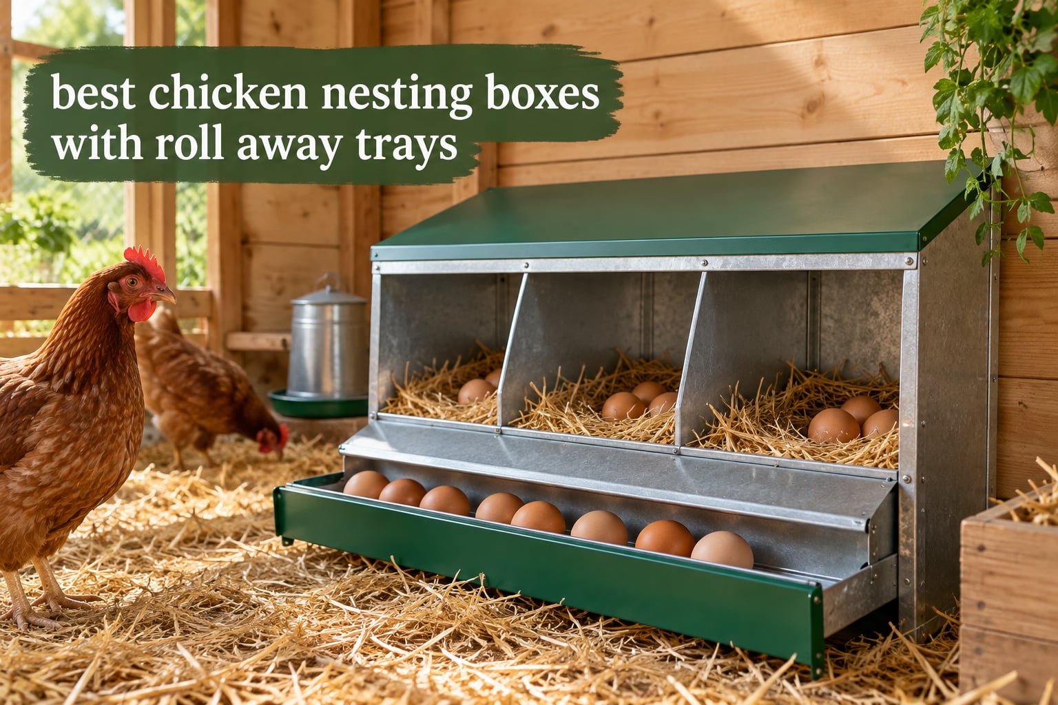 best chicken nesting boxes with roll away trays