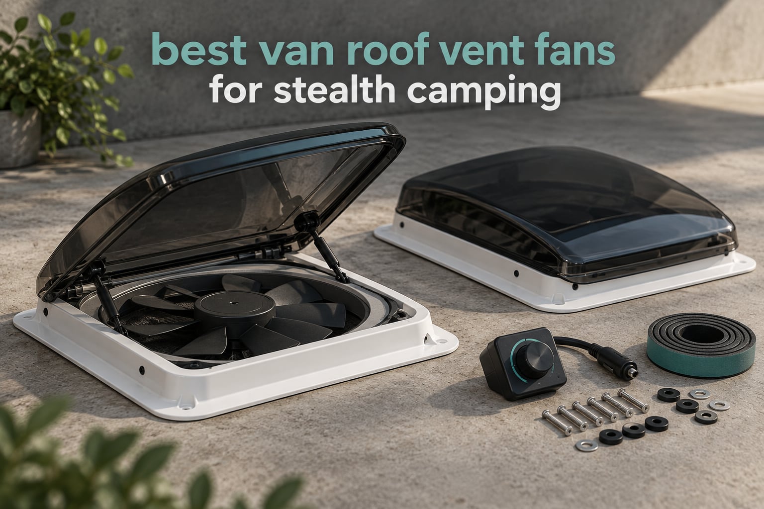 best van roof vent fans for stealth camping