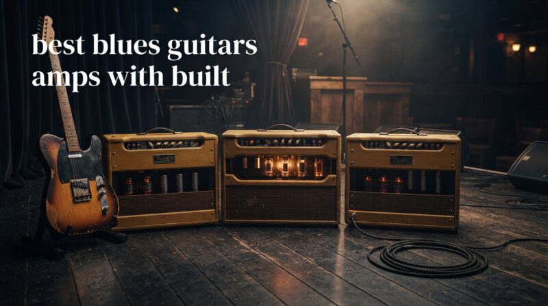 best blues guitars amps with built