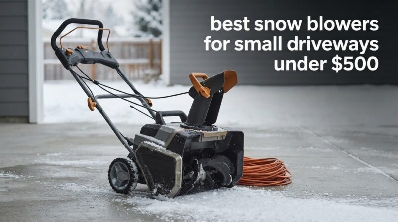 best snow blowers for small driveways under $500