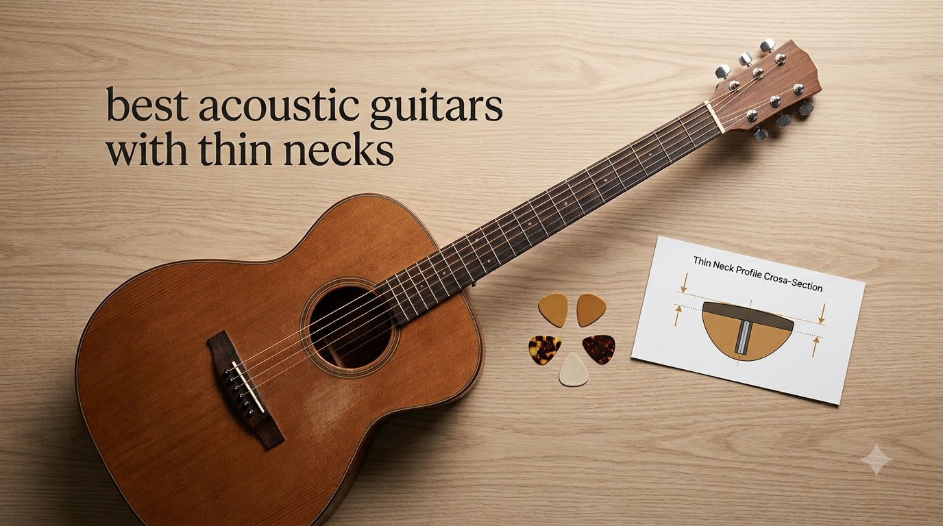 best acoustic guitars with thin necks