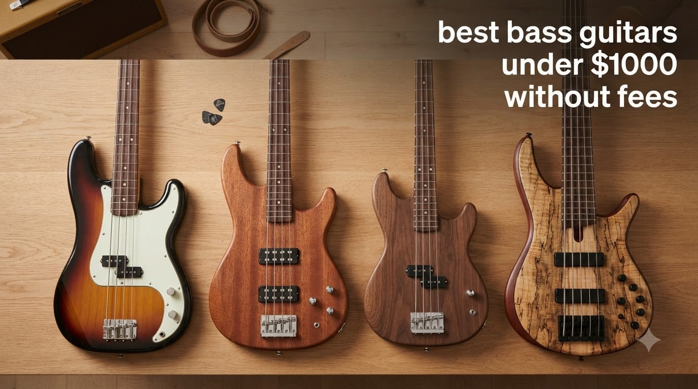 best bass guitars under $1000 without fees