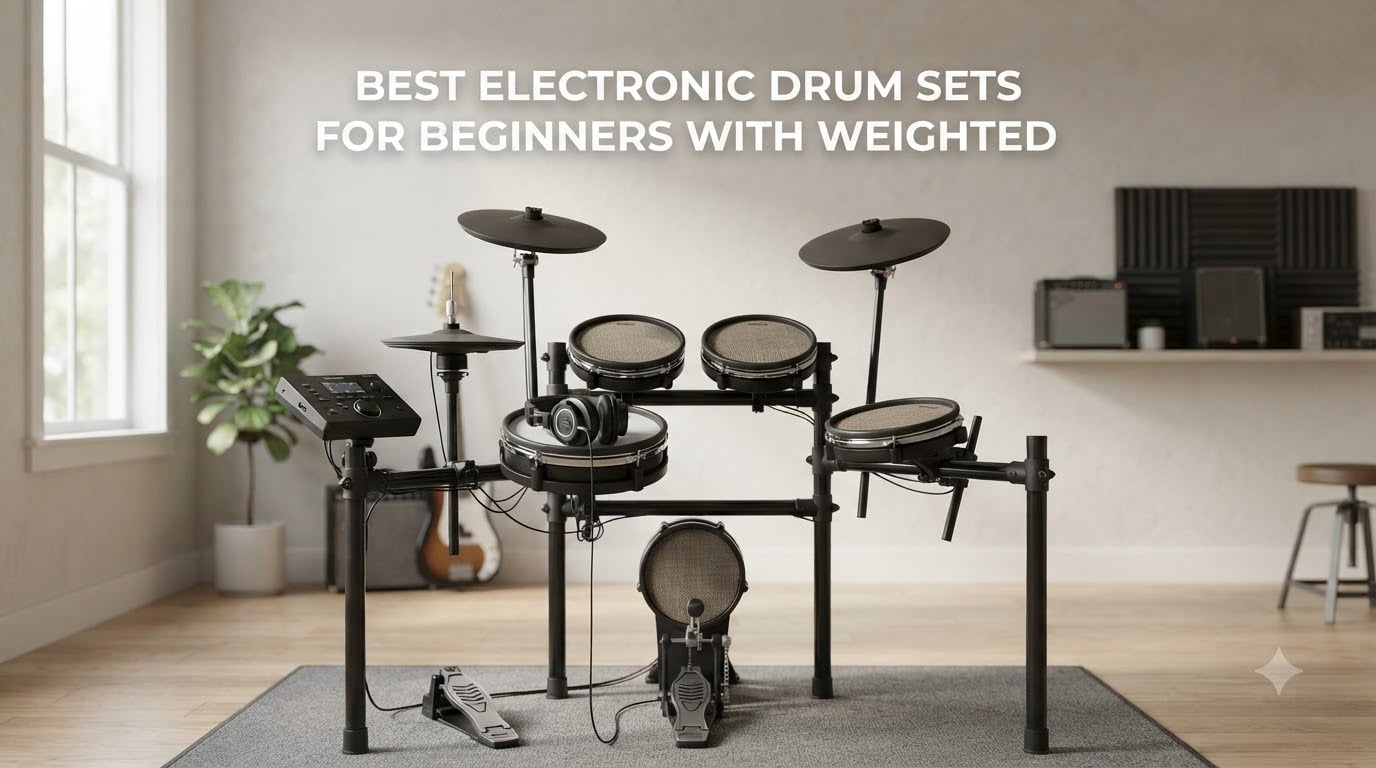 best electronic drum sets for beginners with weighted