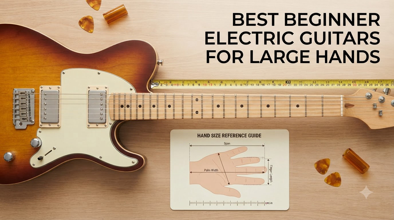 best beginner electric guitars for large hands
