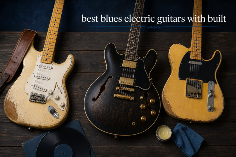 best blues electric guitars with built