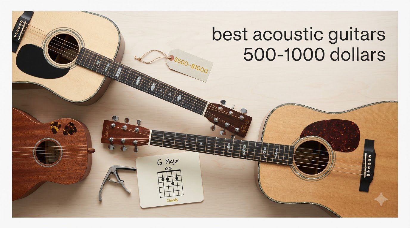 best acoustic guitars 500-1000 dollars