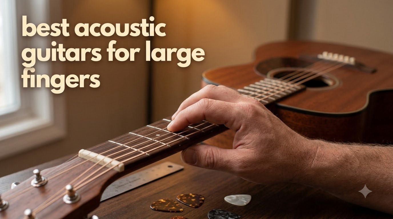 best acoustic guitars for large fingers