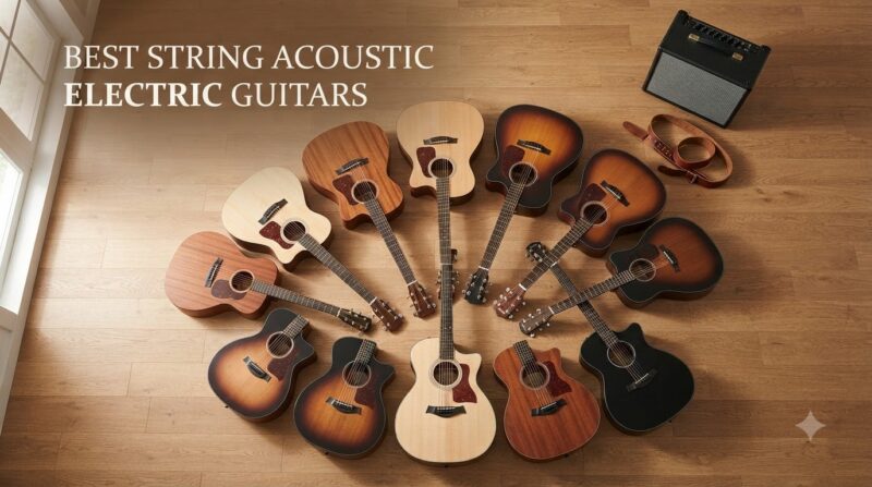 best string acoustic electric guitars
