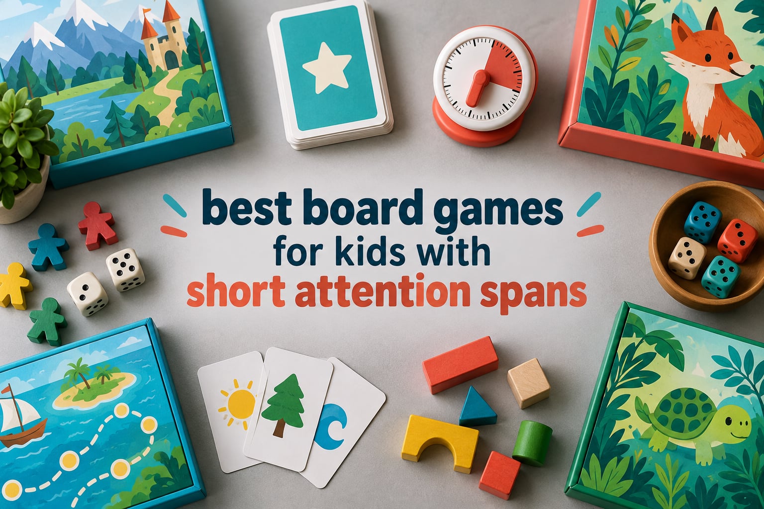 best board games for kids with short attention spans