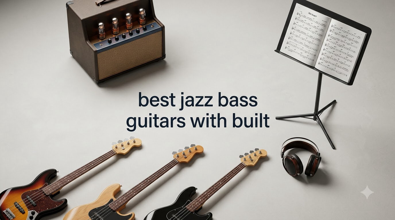 best jazz bass guitars with built