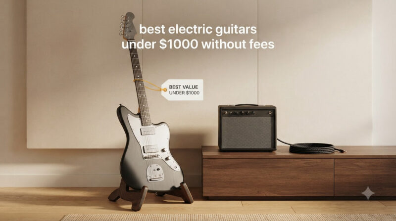 best electric guitars under $1000 without fees