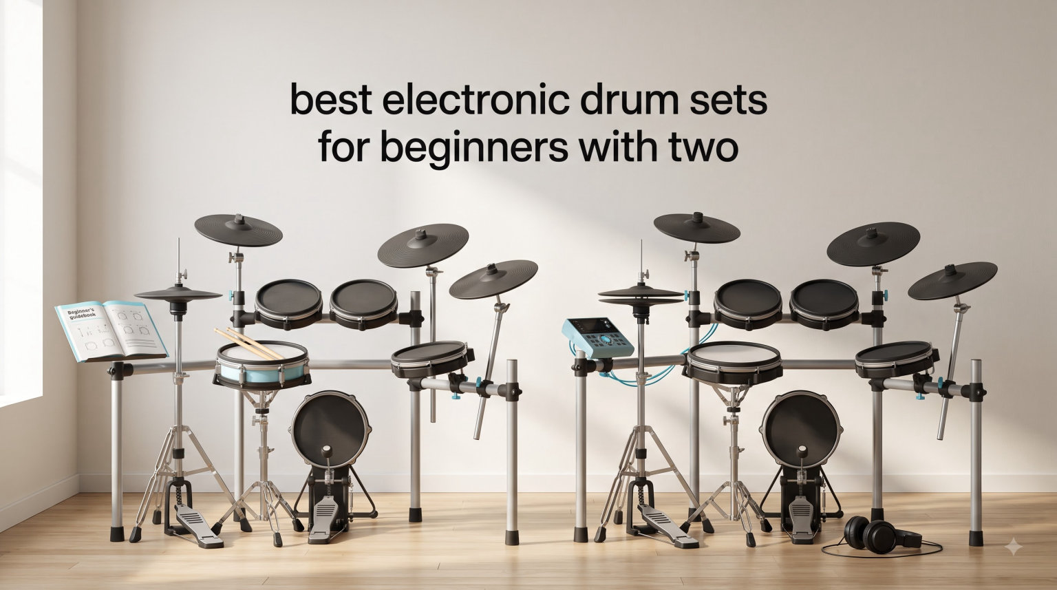 best electronic drum sets for beginners with two
